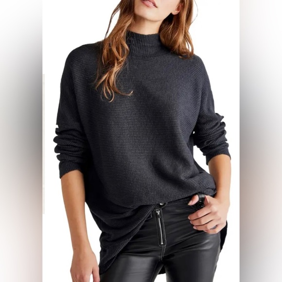 Free People Casey Sweater Rib knit tunic Heart Haze pink - Picture 5 of 15